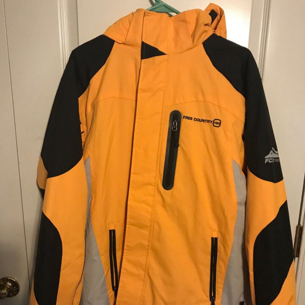 FREE COUNTRY FCXTREME szSMALL 82608 YELLOW & GOLD SNOWBOARDING JACKET LBO 00001